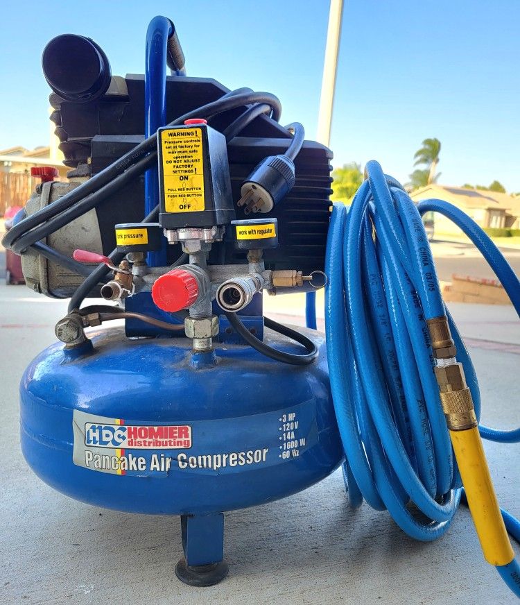 Pancake Air Compressor + Extension Hose