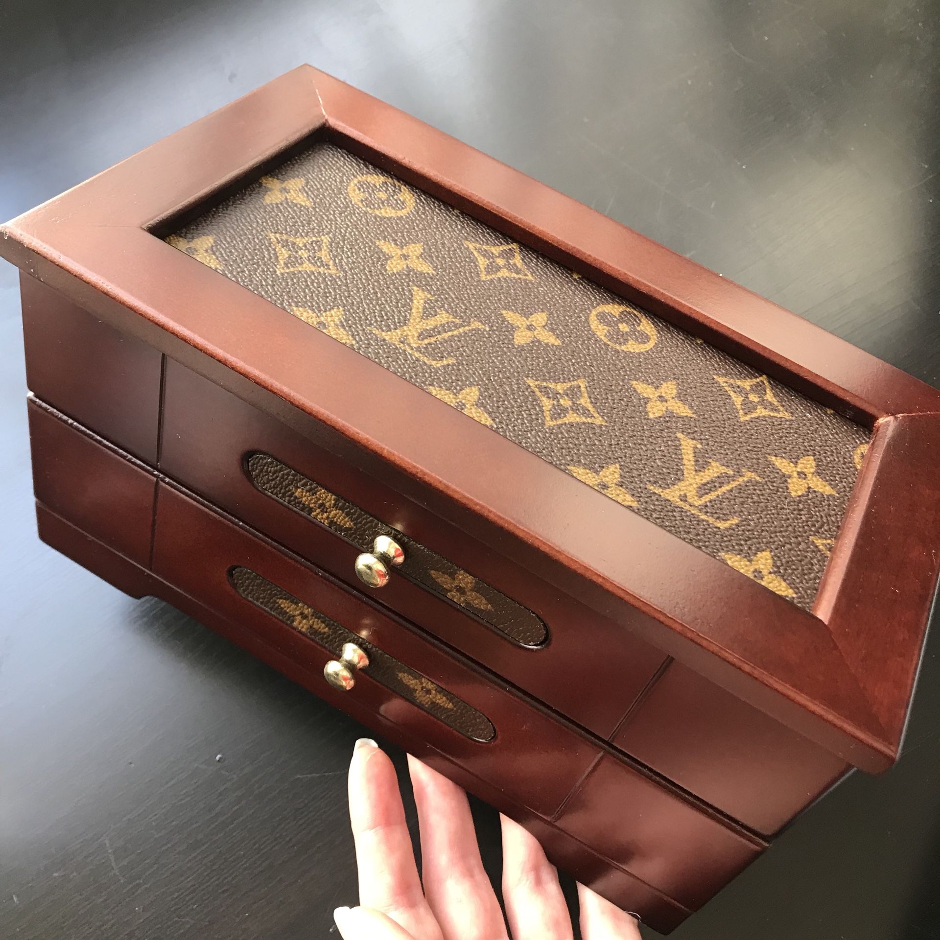 LV monogram jewelry box Louis Vuitton canvas Mother's Day Gift