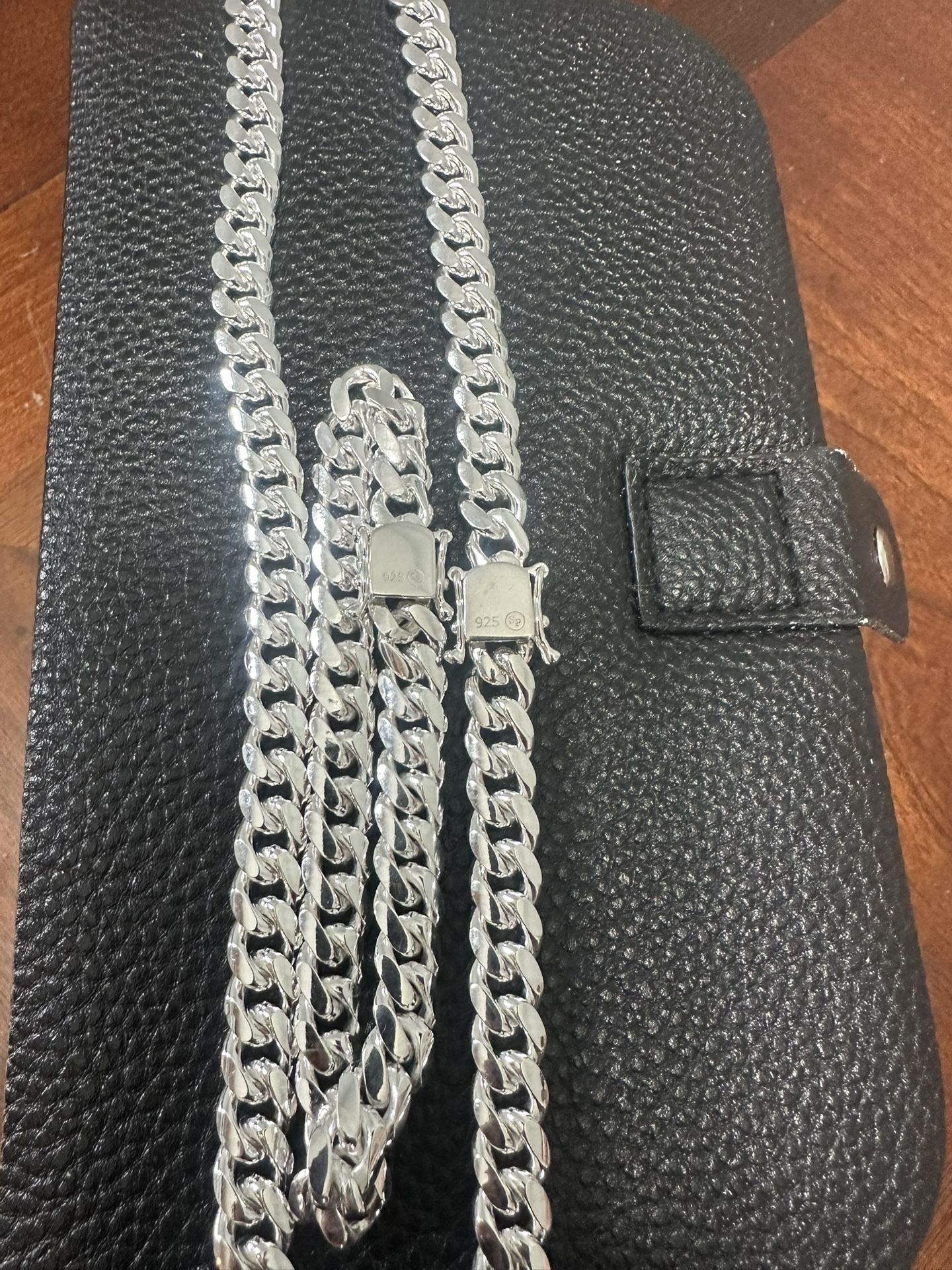 Miami Silver Chain And Bracelet