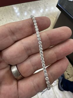 4.50Ct Moissanite Bracelet in 18k Gold Over Sterling Silveri