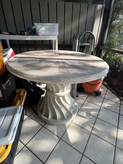 Stone travertine style heavy Table