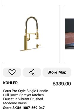 KOHLER Sous-Pro Semi-Professional Single Handle Pull-Down Kitchen Faucet