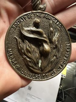 Israel State Medal "Jerusalem Hebrew University" 1965 Bronze 59mm Coin UNC