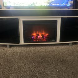 Fireplace TV Stand With Sound Bar