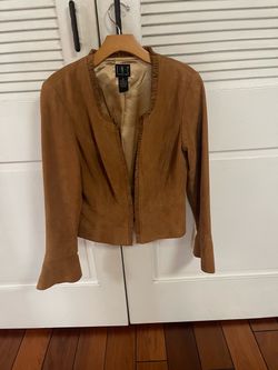 Suede jacket rich brown color medium  size