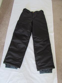 New Youth 6/7 Black Snow Pants, White Sierra