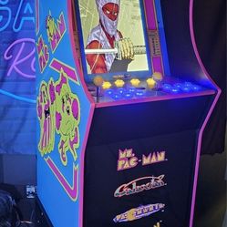 Retro Ms Pac Man Arcade1up Cabinet With Over 15,000 Video Games 