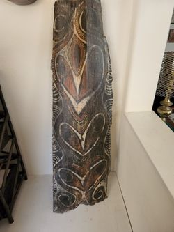 Painted On Bark Old It Seems . Indian?