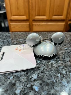 Disney 100th Anniversary Mickey Mouse Ear Hat Ornament.  Brand new on original card.
