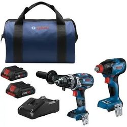Bosch GXL18V-227B25 Bosch 18-volt 2-Tool Brushless Power Tool Combo Kit and Soft Case with a FREE Gift upon Purchase