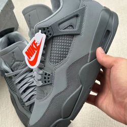 Jordan Air Jordan 4 SE "Smoke Grey" Mid-top Retro Basketball Shoes Men's Gray and Black 