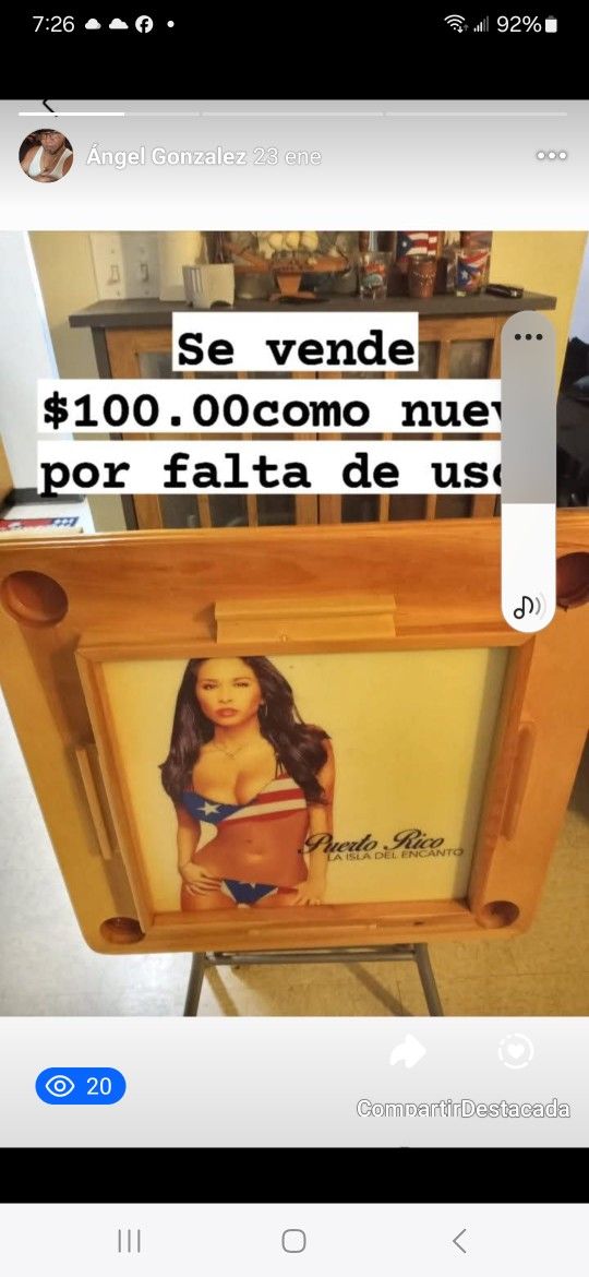 Mesa De Dominos, Vendo Ya Que La Use Una O Dos Veces Buen Precio.