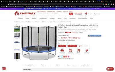 8ft trampoline