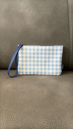 New Ipsy Blue White Travel Toiletry Makeup Bag Pouch