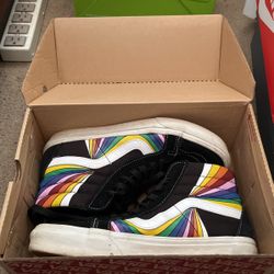 Size 9.5 Rainbow high vans