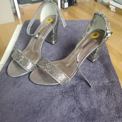 Silver Sparkle Heels