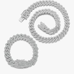 1 Iced Out Chain And 1 Iced Out Necklace (Will Be Mailed To Buyer) Accepts The Following - PayPal & Cashapp