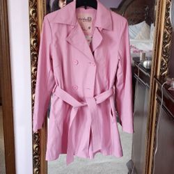Cole B Sports Ladies Trench Coat  Pink Size 8