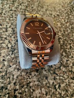 Tahari Two-Tone Rose Gold Watch