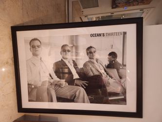 Oceans 11 13 Framed Poster College Art Bachelor Pad Brad Pitt Airport Lounge Matt Damon George Clooney Movie