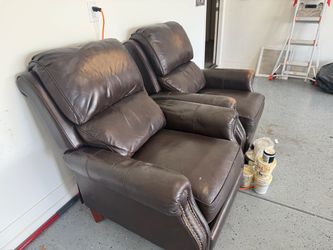 Leather recliners (Broken/faded)