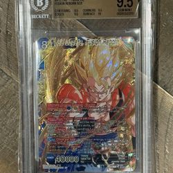 2023 DBS BT22-140 SCR SS Gogeta, Fusion Reborn Secret Rare Critical Blow BGS 9.5