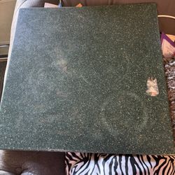 Green Marble. 18”x18”. About 1/2” Thick