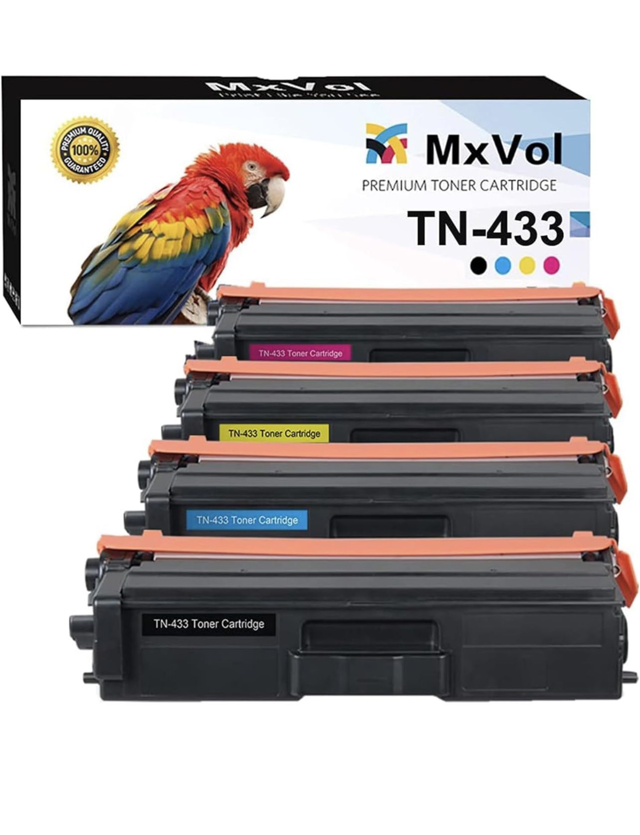MxVol Compatible TN433 TN431 TN-433 Toner Cartridge Replacement for Brother TN 433 TN-431 MFC-L8900CDW MFC-L8610CDW HL-L8360CDW HL-L8260CDW Printer To