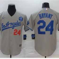 Kobe Bryant Dodgers Gray  Baseball Jersey 