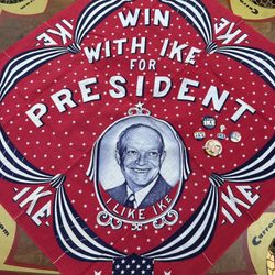 Eisenhower Presidential Political Banner from 1952 Win With Ike