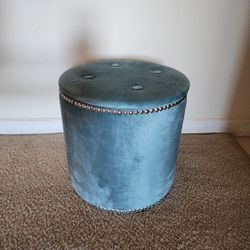 Teal Storage Ottoman