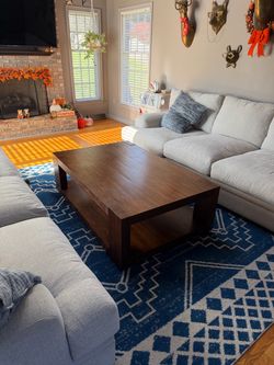 Oversized Crate & Barrel Coffee Table