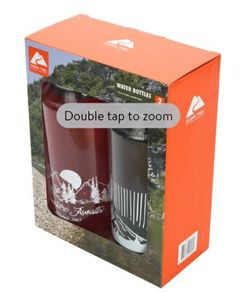  Ozark Trail 32oz Plastic Water Bottle Attached 2-phase Lid 2 Pack 