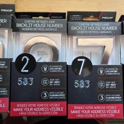 LED Backlit Illuminated Floating House Numbers