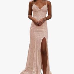 formal pink mermaid dress