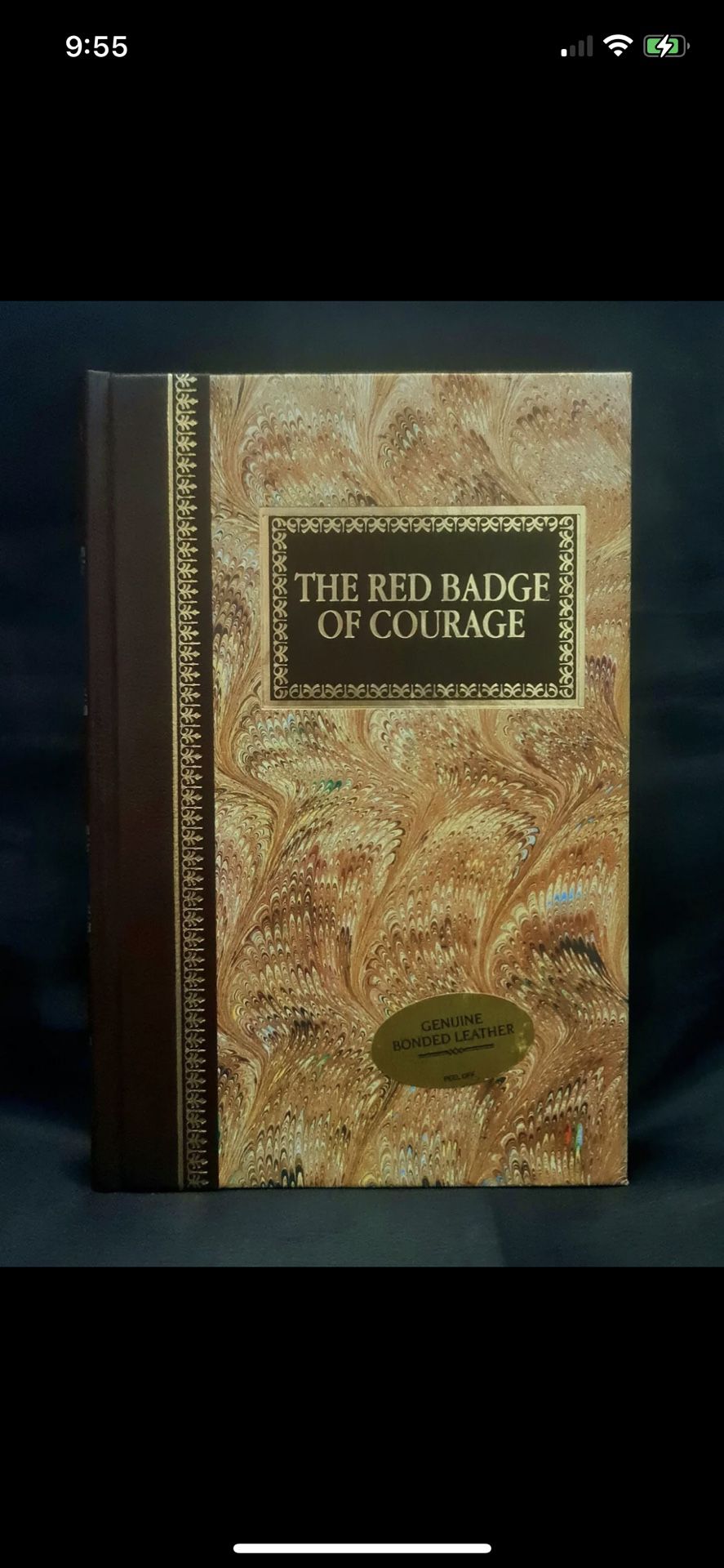 THE RED BADGE OF COURAGE: Stephen Crane, 1984 Bonded-Leather, Chatham, MINT
