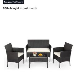 FDW 4-Piece Patio Furniture Set. (New in Box)