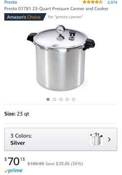 NEW Presto 23q Pressure Canner for Sale in Salem OR OfferUp