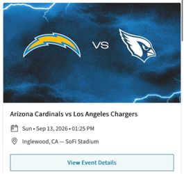 Los Angeles Chargers vs Arizona Cardinals