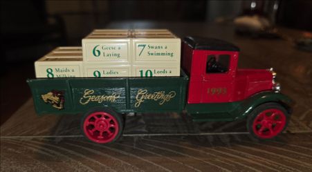 1931 Hawkeye Delivery Truck -1993 ERTL Seasons Greetings 12 days of Christmas