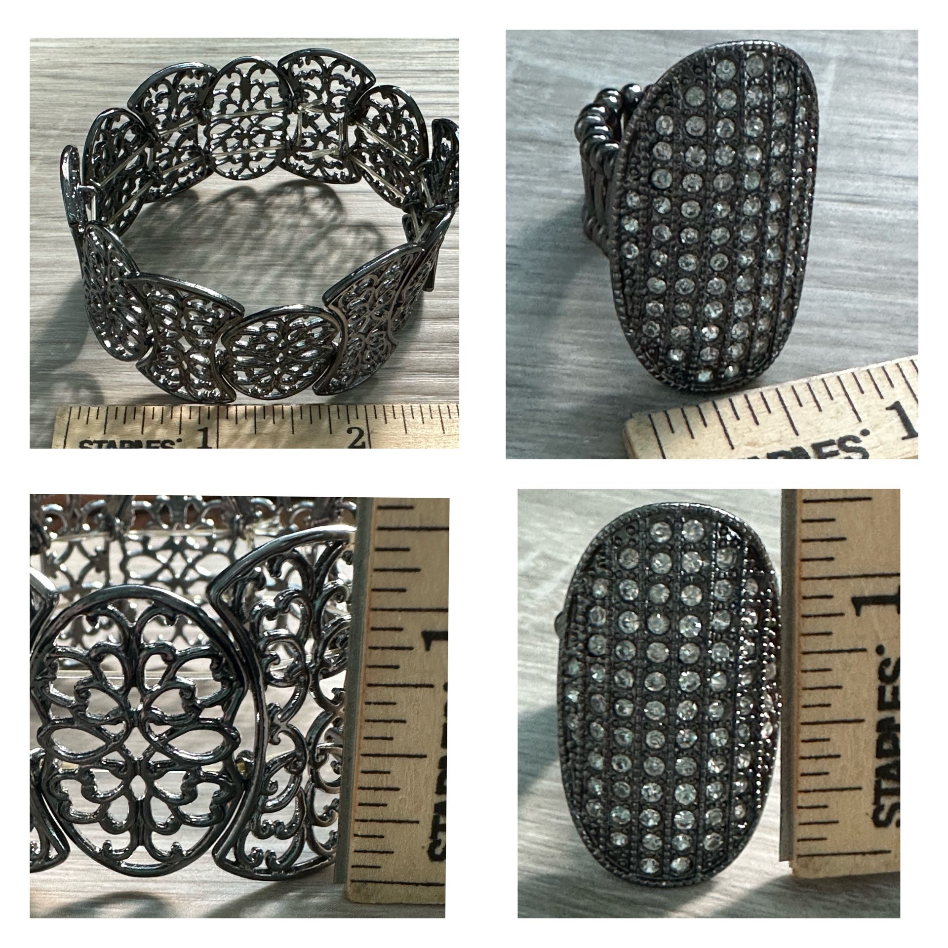 NEW Medieval Gunmetal Gray Bracelet And Ring