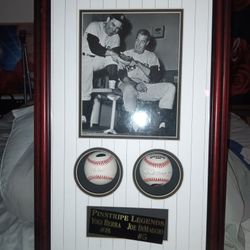 Yogi Berra/ Joe DiMaggio Autographed Baseballs With COA