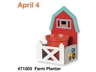 Home Depot Farm Planter Kids Workshop Kit Pin Included April 2026 NEW
