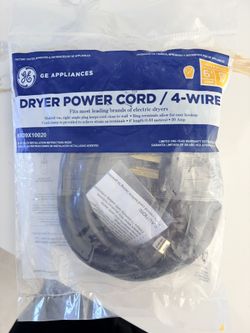 6 Feet Dryer / Electric Stove, Power Cord 4 Wire