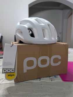 (New) POC white helmet with MIPS technology