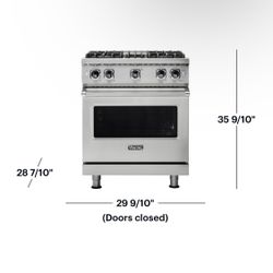 🔥 NEW 30” Viking Professional 5 Series 4.0 Cu.Ft Freestanding Gas Convection Range Stainless Steel