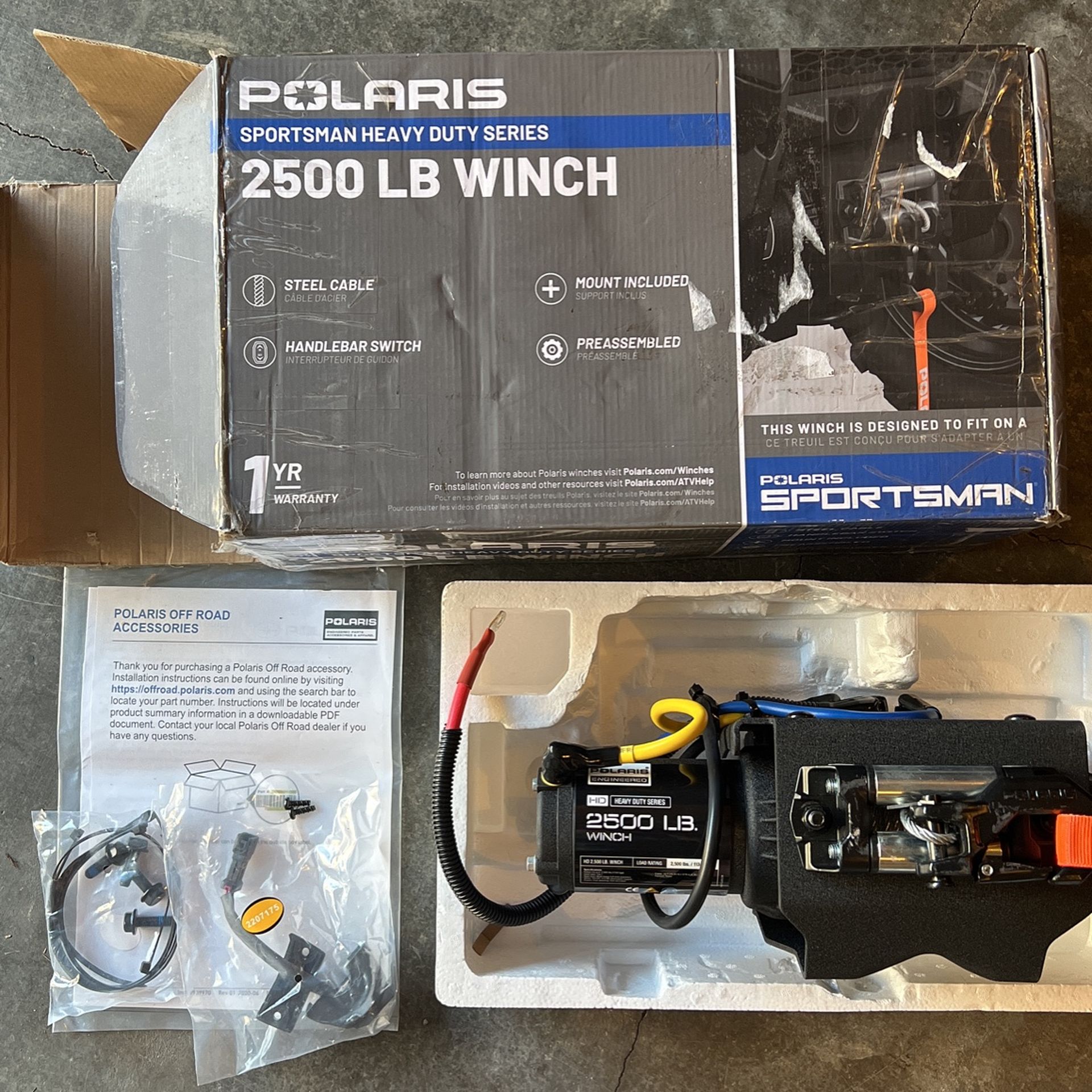 Polaris Sportsman 2500lb Winch