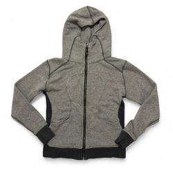 Lululemon heather gray knit scuba zip up jacket