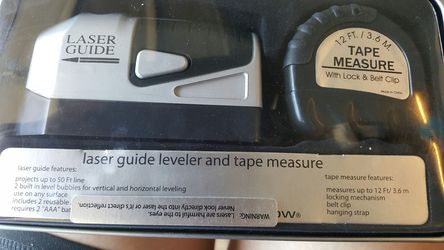 Croft & Barrow laser guide leveler and tape measure