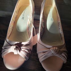 Pink  Or White Open Heel Shoes 